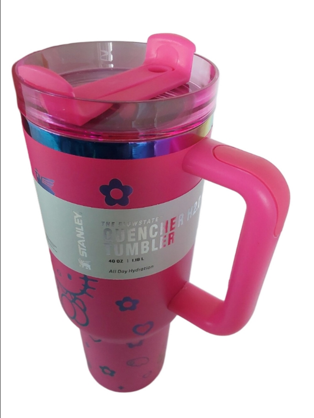 Stanley Pink Hello Kitty Stainless Tumbler with Handle 40oz - Picture 5 of 7